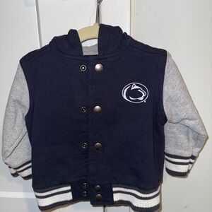 Kids Penn State Lions varsity Jacket with hood  18 months college kids